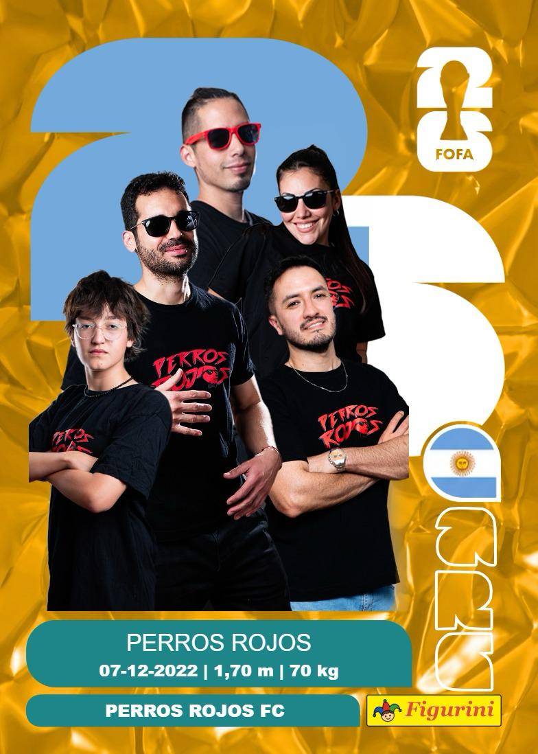 Perros Rojos — figurita dorada